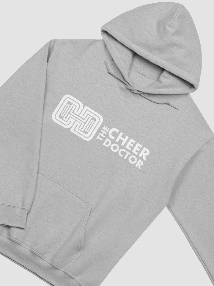 Gildan Grey Hoodie White Logo product image (2)
