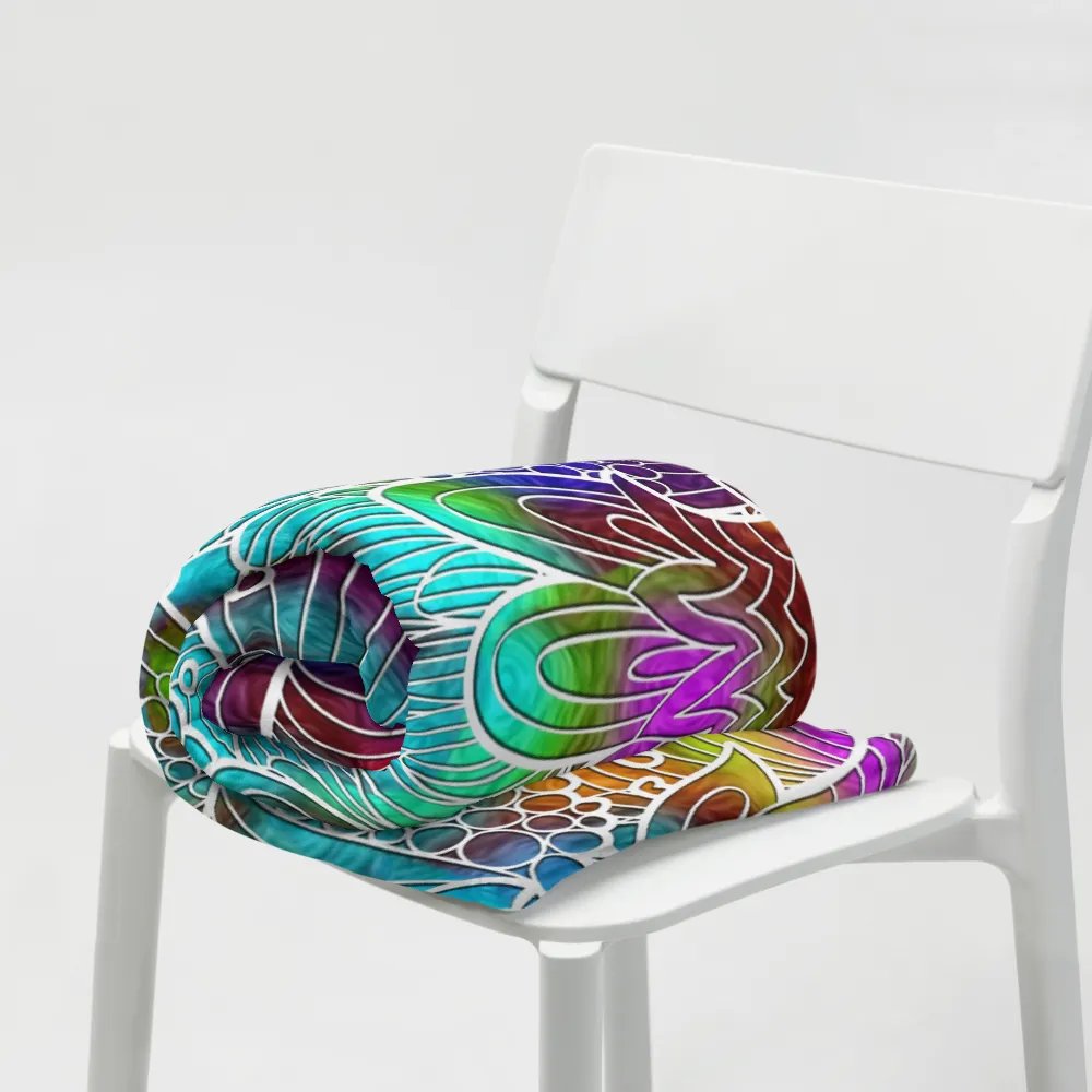 Colorful Retro Flowers Throw Blanket product image (19)