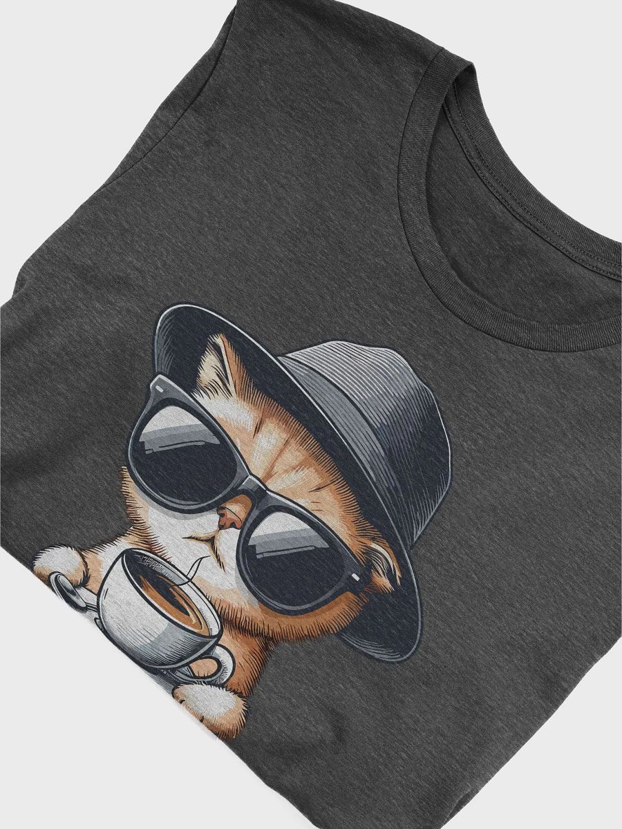 Detective Cat with Coffee Supersoft Unisex T-Shirt product image (5)
