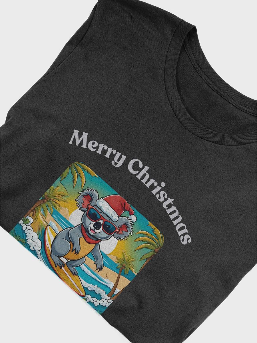 Festive Koala Surf Scene Merry Christmas T-Shirt - Silver product image (5)