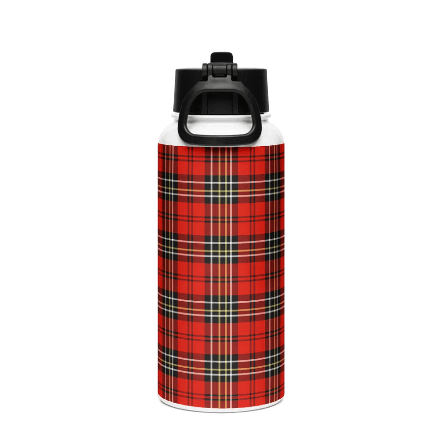 Red Vintage Plaid Water Bottle product image (3)