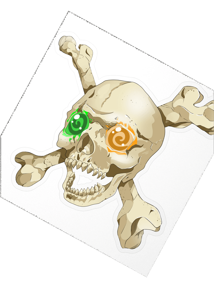 GravitAria Realism Skull Sticker (No border) product image (2)