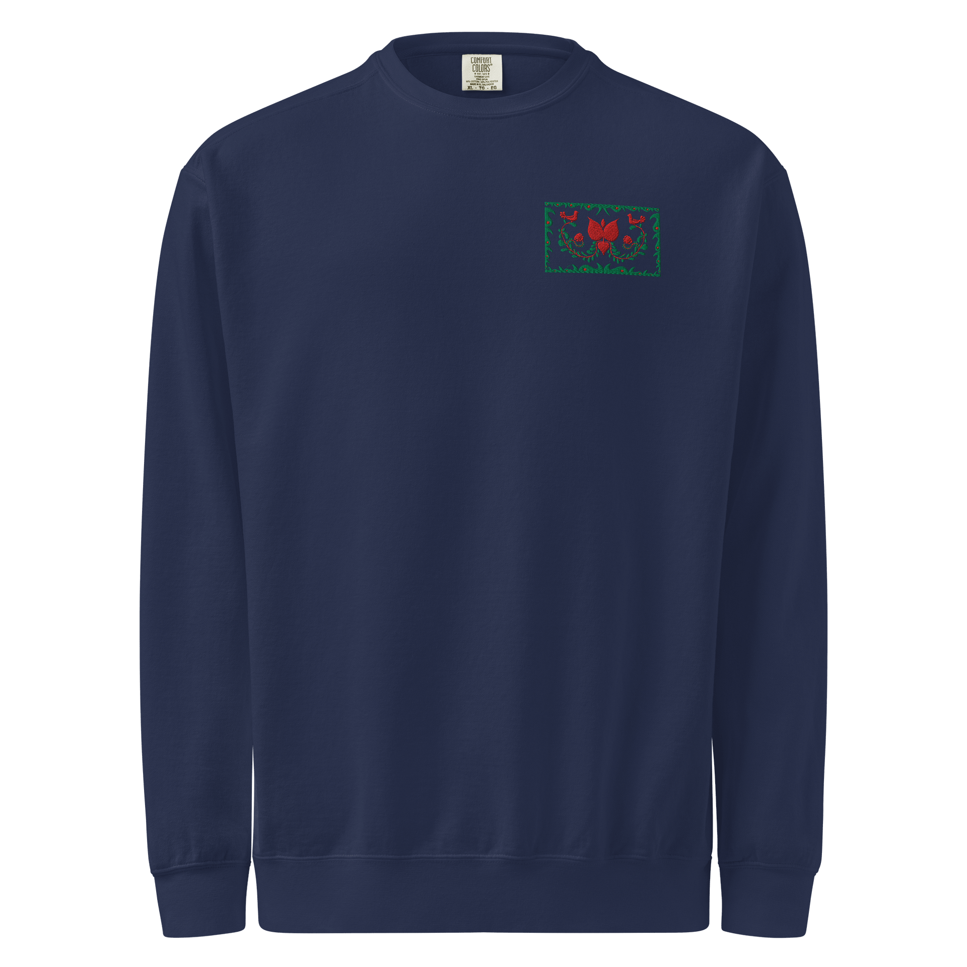 Hungarian Embroidered Deep Blues Folk Art Sweatshirt product image (1)