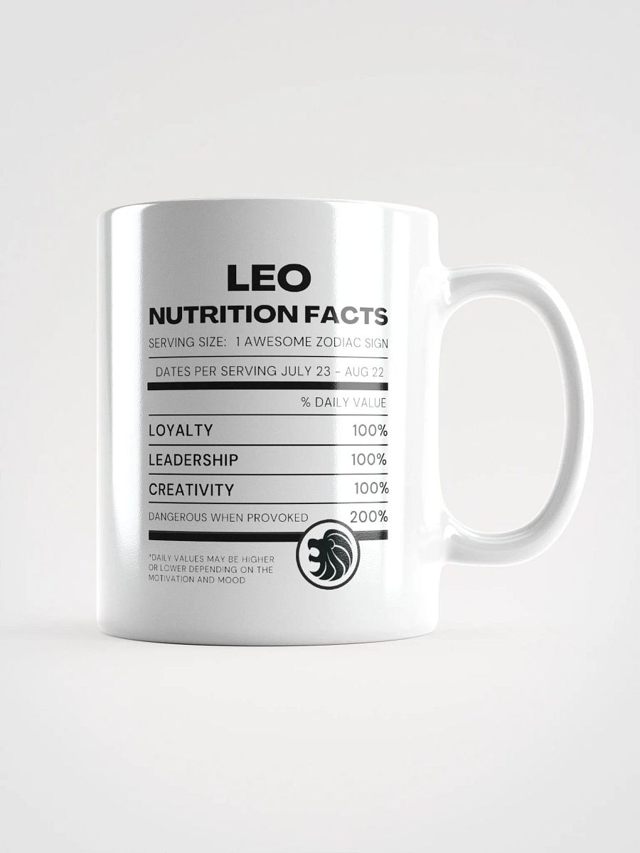 Leo Nutrition Facts Mug product image (2)