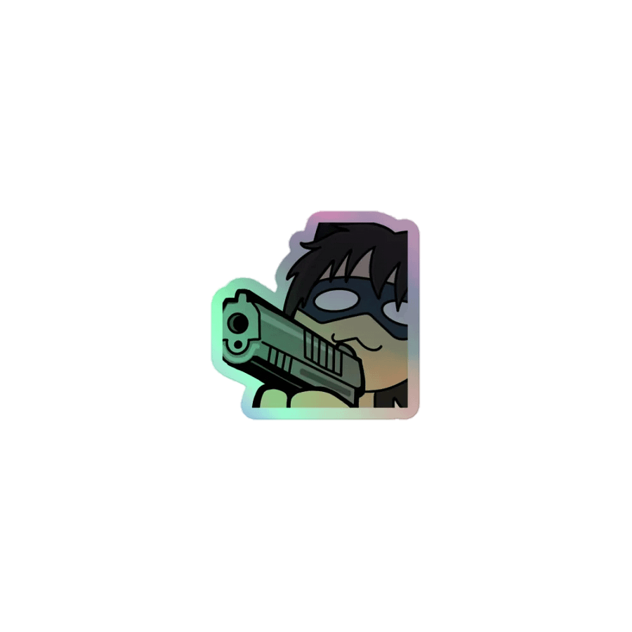 MasoGun Emote Holographic Sticker product image (1)