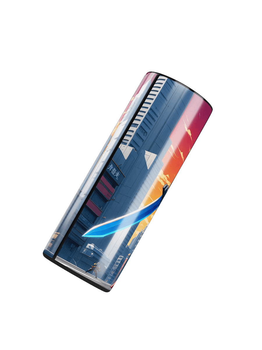 Anime Mecha Warrior 20 oz Skinny Stainless Steel Tumbler product image (5)