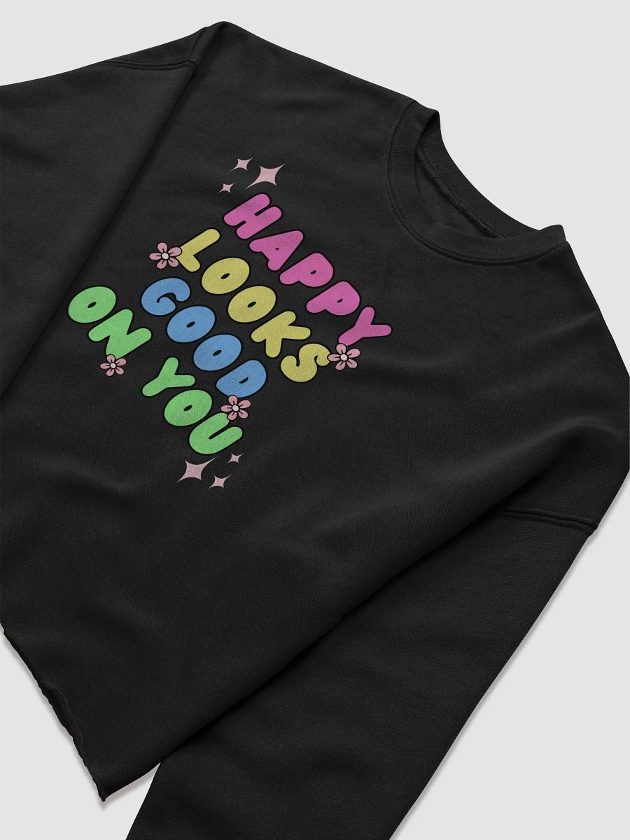 'Happy Looks Good on You' Crop Sweatshirt product image (9)
