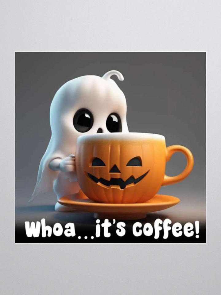 Spooky Coffee Ghost Sticker product image (3)