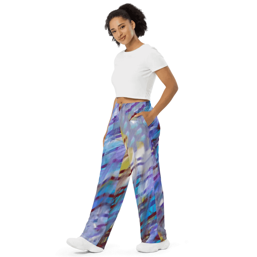 Abstract Ripple Wideleg Pants product image (4)