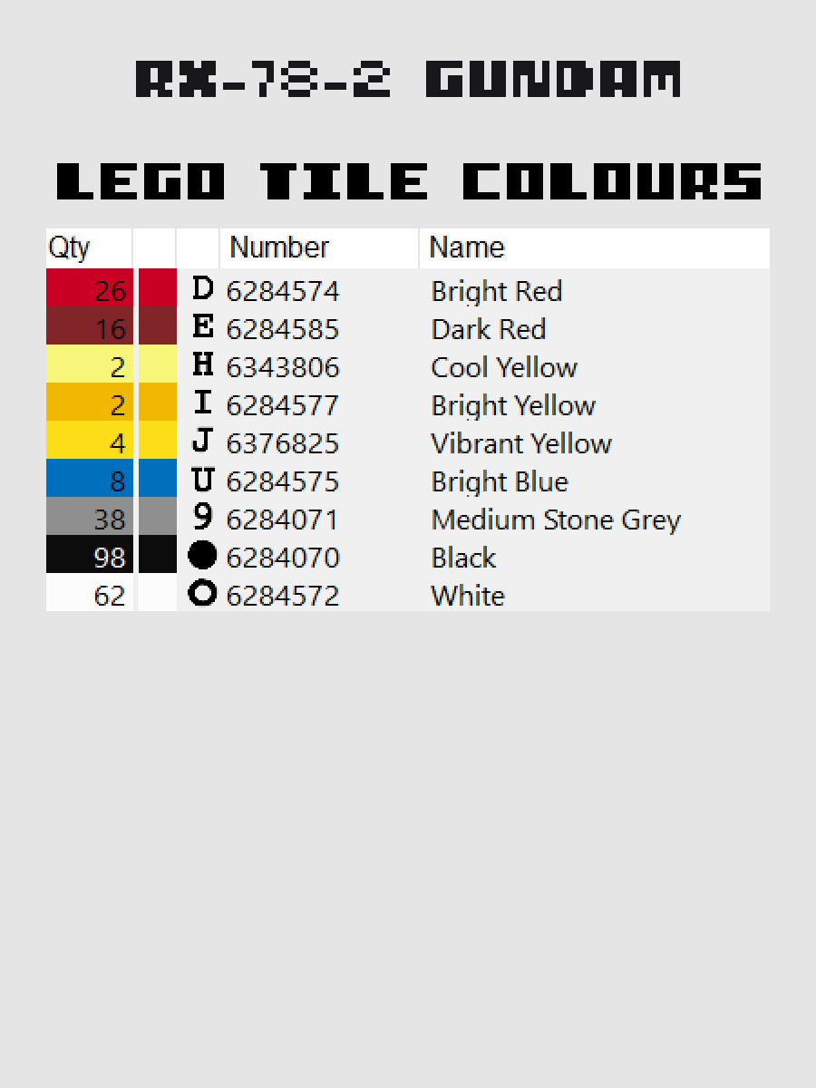 RX-78-2 Gundam Pixel Art product image (5)