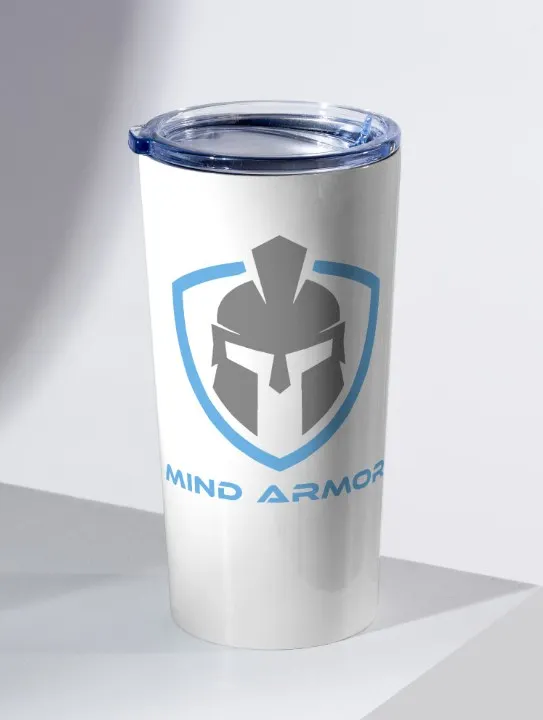 Mind Armor - 20oz Stainless Steel Tumbler - Blue Logo product image (1)