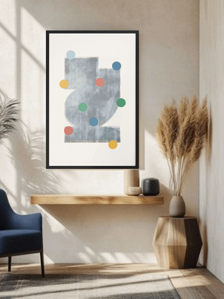 Ethereal Circles Framed Matte Poster | Modern Elegance for Your Walls product image (1)