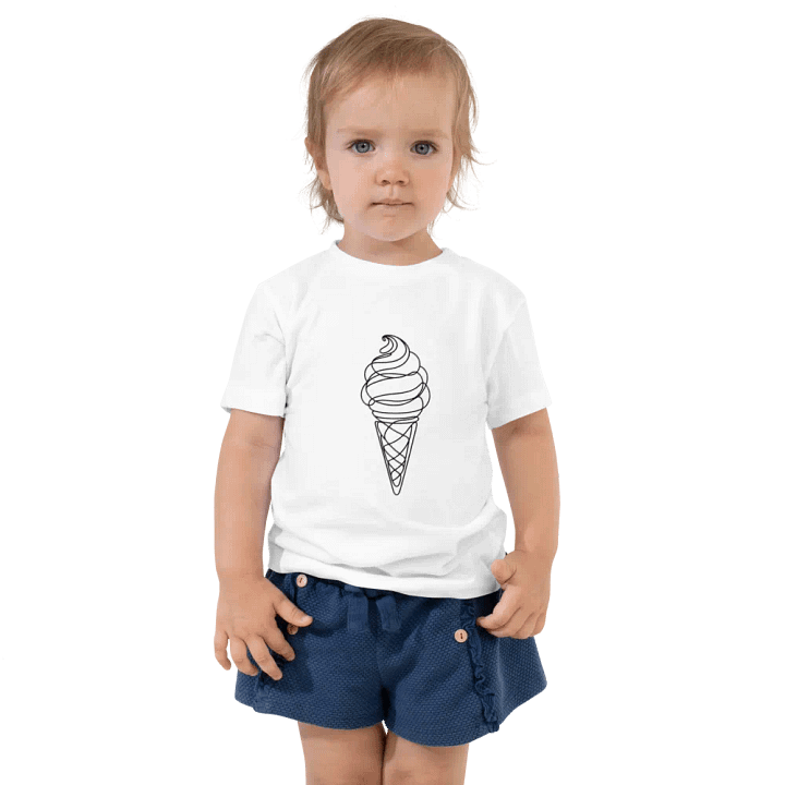 Sweet Summer Vibes: Ice Cream Line Art Toddler T-Shirt product image (21)