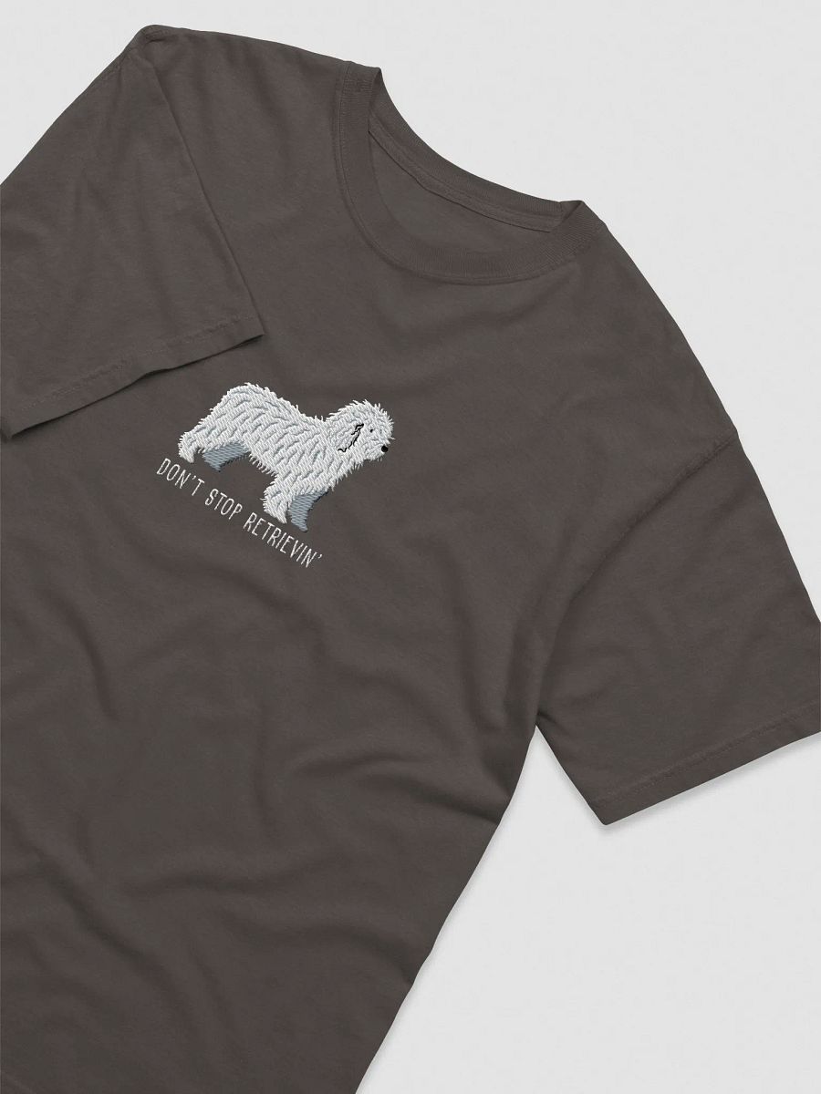Don't Stop Retrievin' T-Shirt(Embroidered) of a Spanish Water Dog(White) product image (13)
