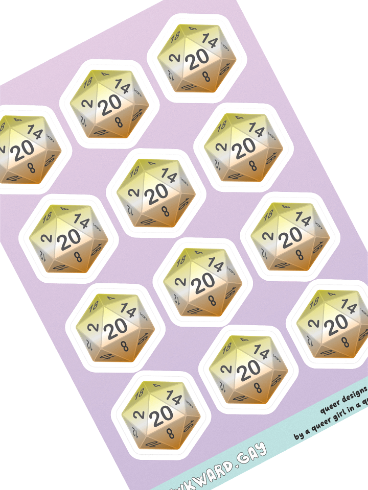 Maverique Pride D20 Sticker Sheet product image (1)