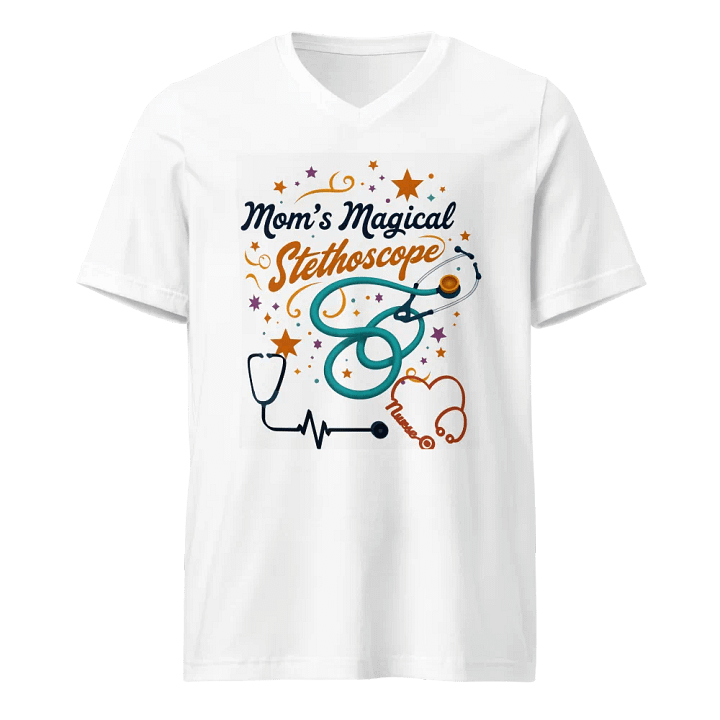 Mom's Magical Stethoscope V-Neck Tee product image (1)