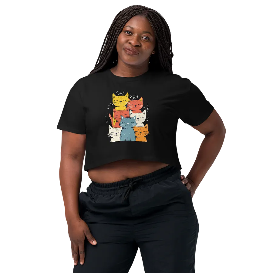 Kaleidoscope Of Kittens - Crop Top Relaxed Fit Women product image (2)
