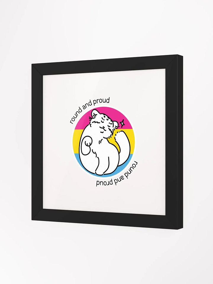 Round and Proud Manul Pansexual Version - Framed Print product image (4)