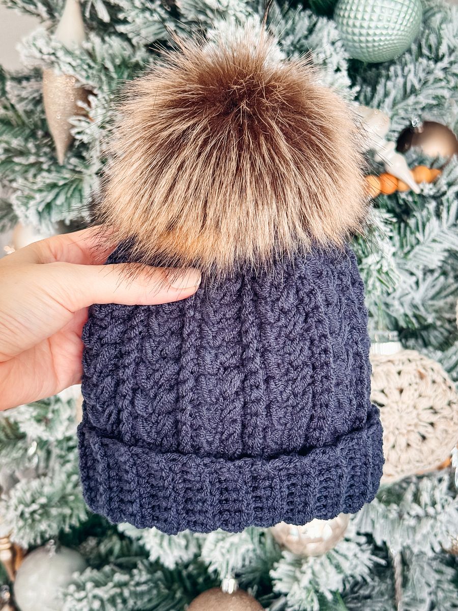 Snowy Wheat Puff Stitch Crochet Hat Pattern product image (6)