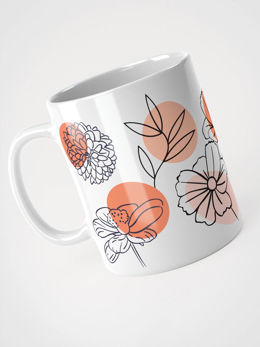 Mug Blanc - Fleurs de Bali - Cadeau Floral Stylisé product image (3)