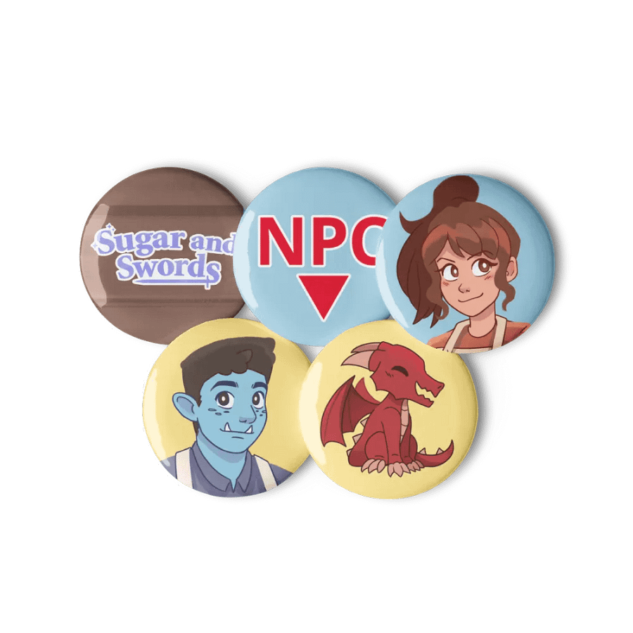 Sugar and Swords Pin Button Set product image (2)