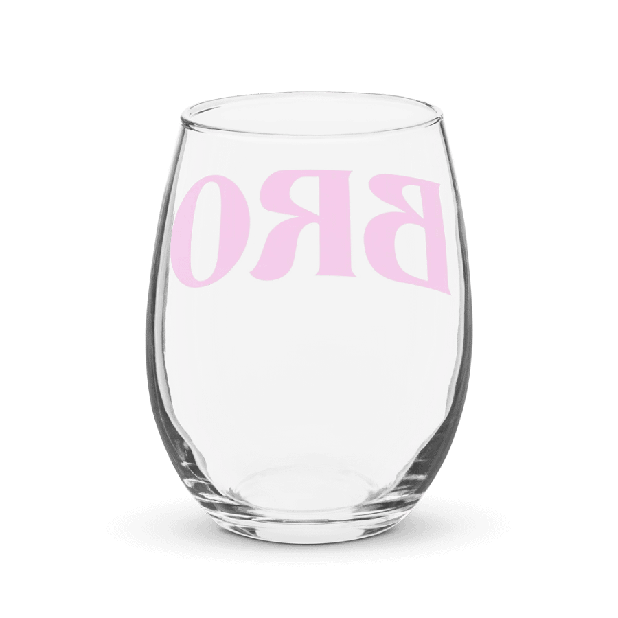 Bro stemless wine glass product image (3)