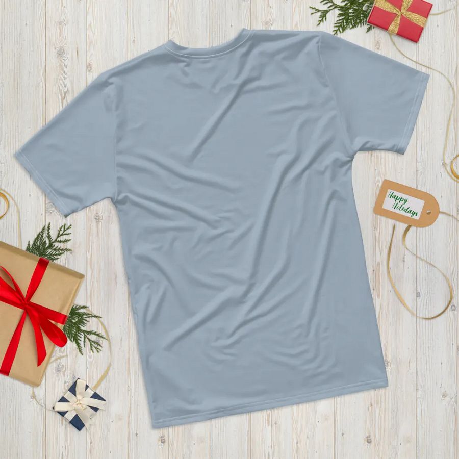 Plain Light Grayish Blue True Summer Men's Crewneck Polyester Heavyweight Premium T-Shirt by Treasure Pie product image (12)
