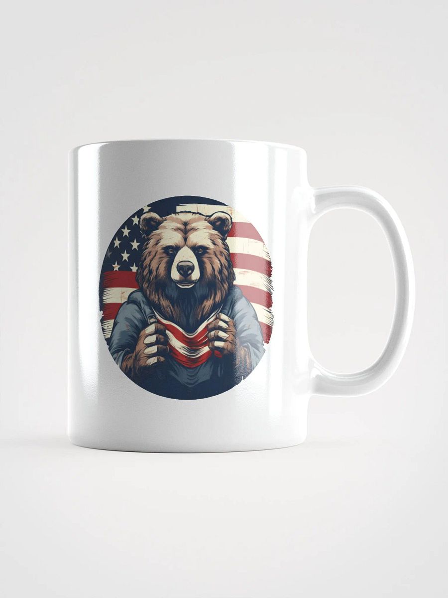 Kodiak Bear with American Flag in the background product image (1)