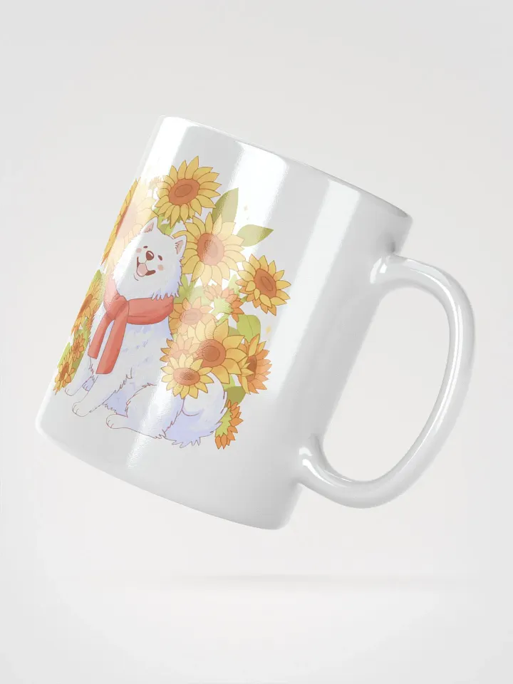 Sunflower Samoyed Pup Double Vision Mug product image (2)