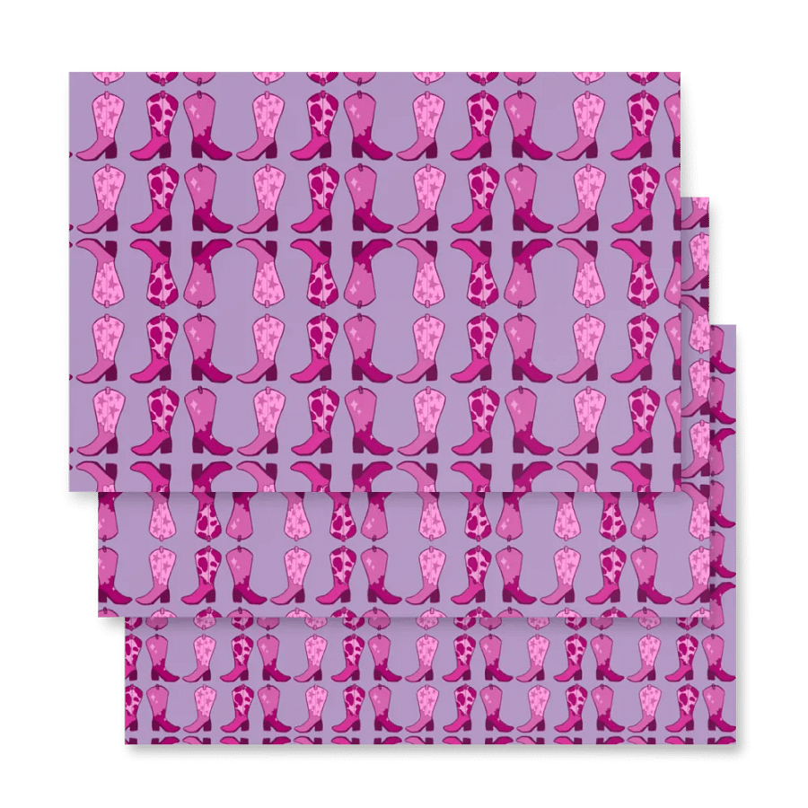 Pretty In Pink Boots Wrapping Paper product image (4)