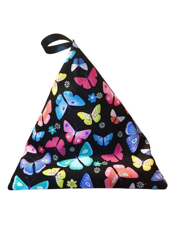 Butterflies On Black Background Fabric Print product image (1)