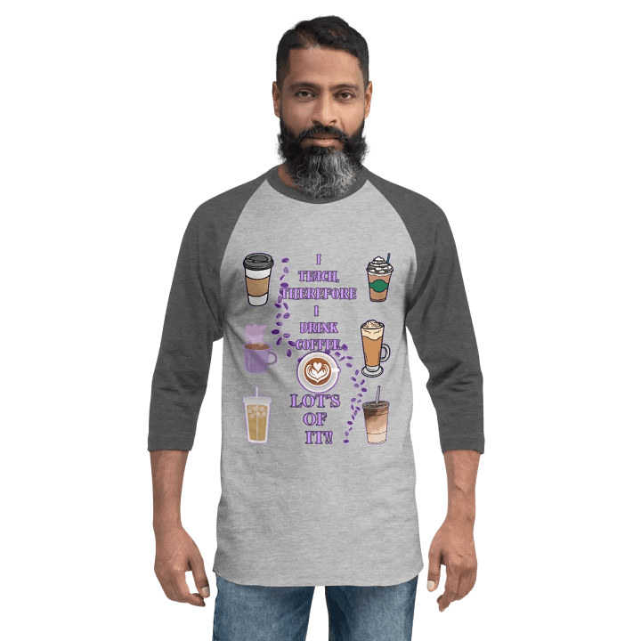 Teacher's Coffee Break raglan Tee product image (2)