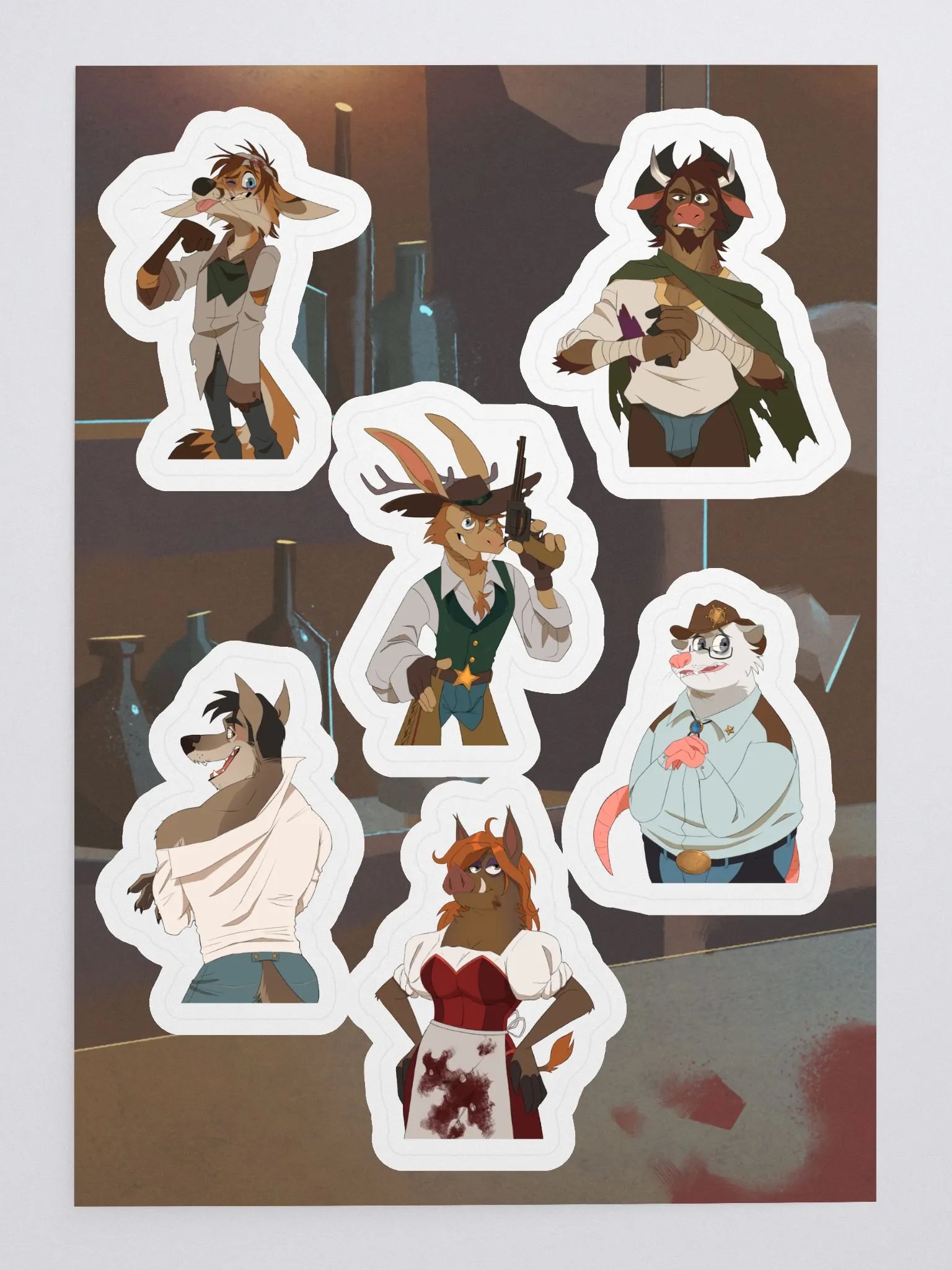 Deadlaws Townsfolk Sticker Sheet product image (3)