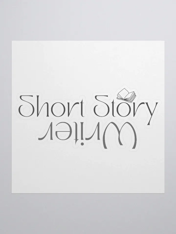 Short Story Writer Reflection Text Stickers product image (1)