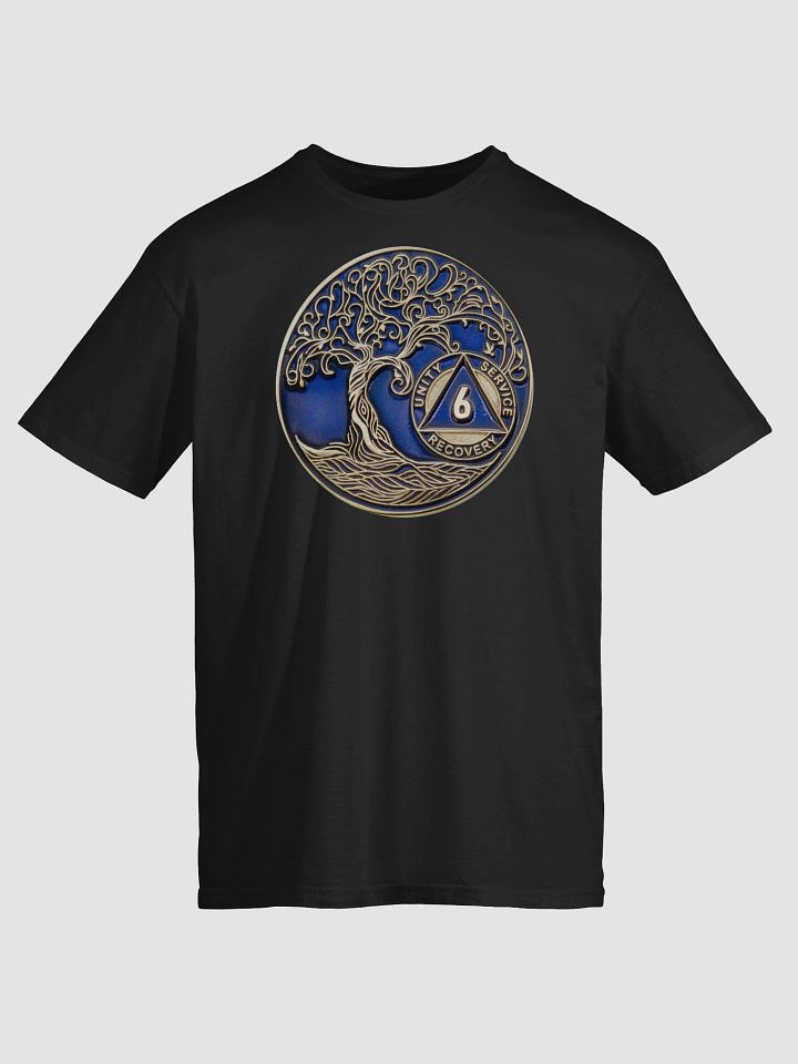 Twisted Tree of Life 6th Year Sobriety Blue Medallion T-Shirt product image (1)