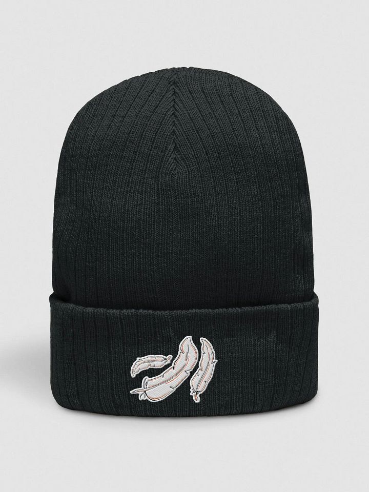 Orange Feather Light Knit Beanie product image (1)