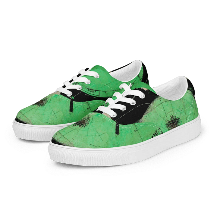 Green time! Women's canvas lace shoes. product image (2)