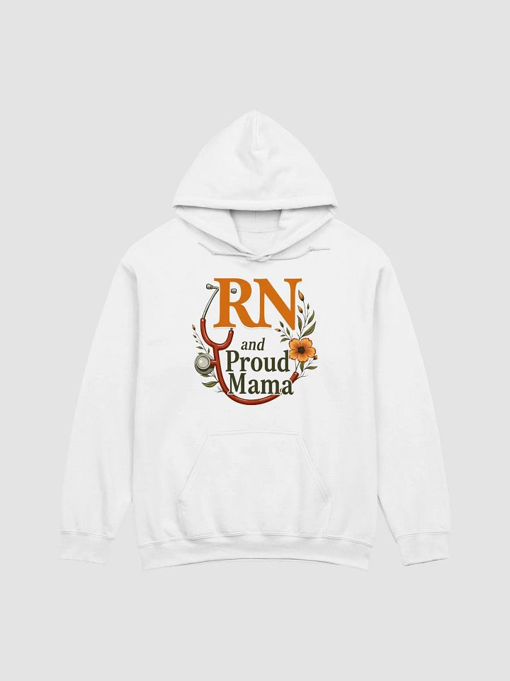 Proud RN and mama, Floral Stethoscope Classic Hoodie product image (3)