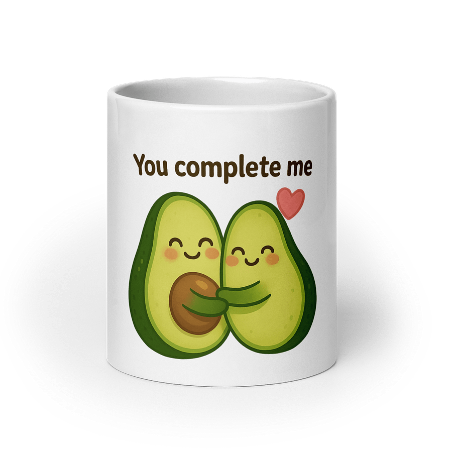 Avocado Hug Mug | “You Complete Me” Cute Couple Gift – Leaf & Lee product image (7)