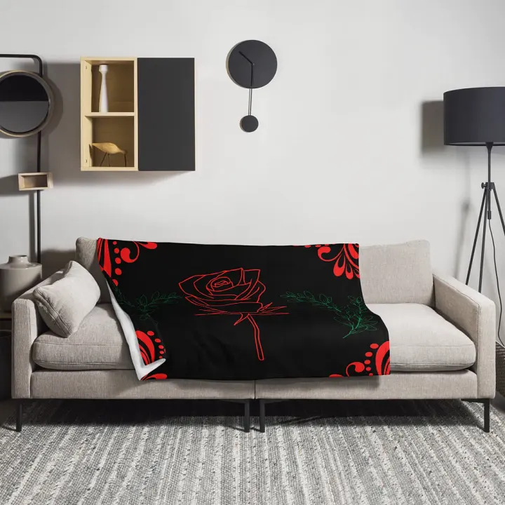 Gothic Floral Pattern Throw Blanket | Comfortable Throw Blanket product image (1)