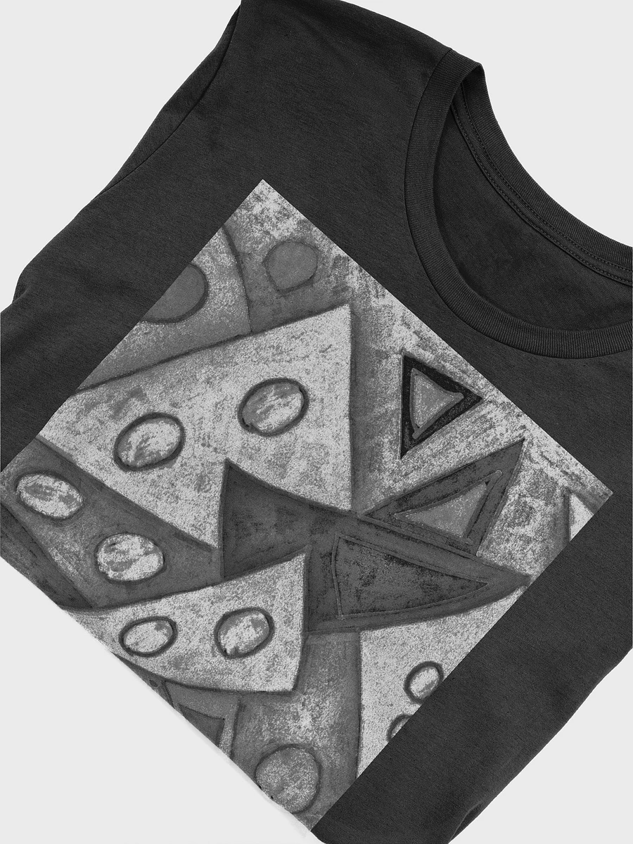 Abstract Textured Pale Monochrome Triangles Unisex T Shirt product image (10)