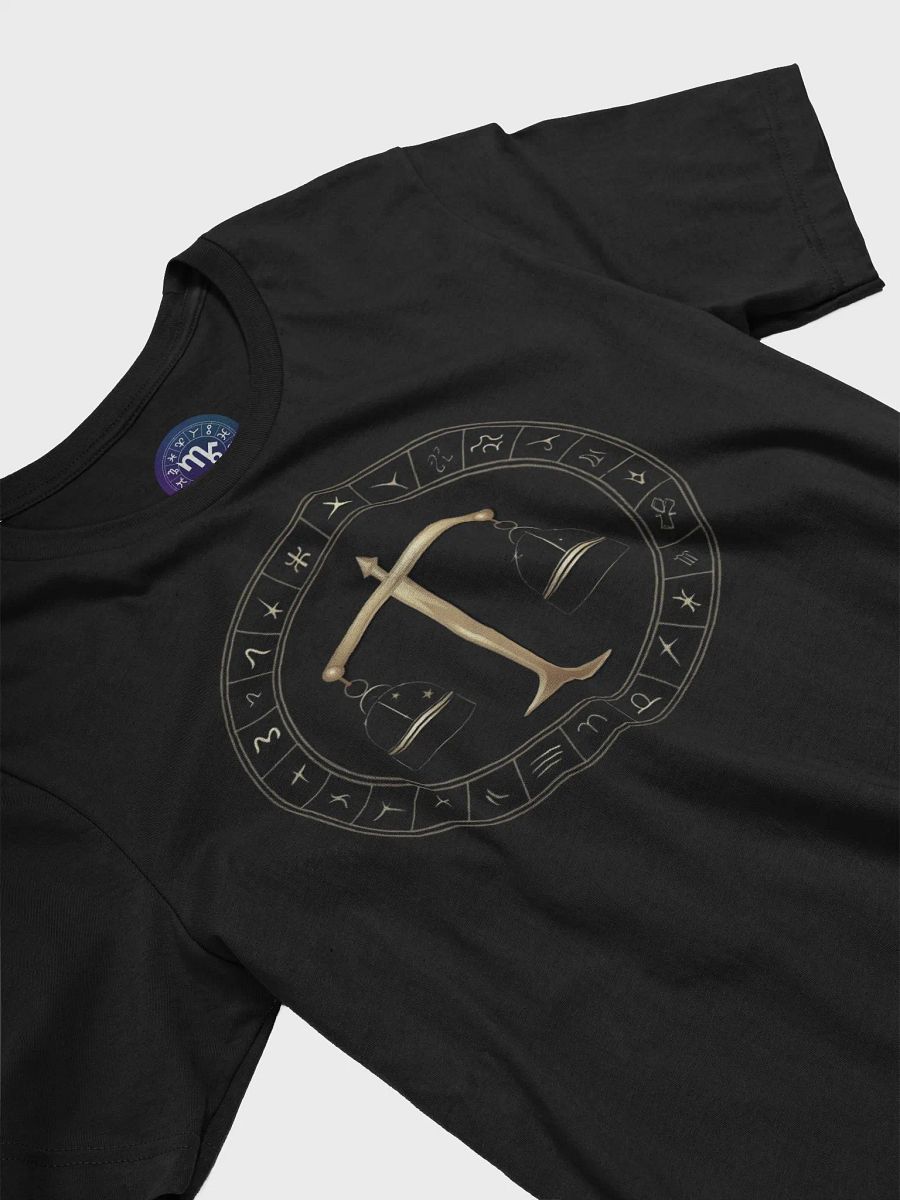 Unisex Libra Zodiac T-Shirt with Scales and Zodiac Wheel, Astrology Gift product image (6)