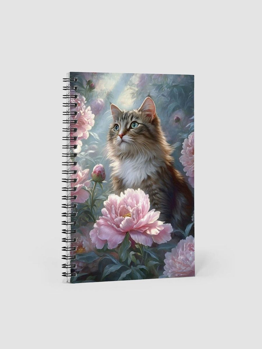 Peony Feline Spiral Notebook product image (1)