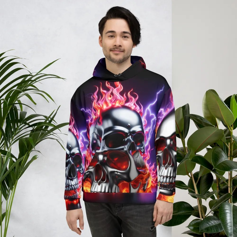 All-Over Recycled Clothing - Unisex Skull Hoodie #18 product image (4)