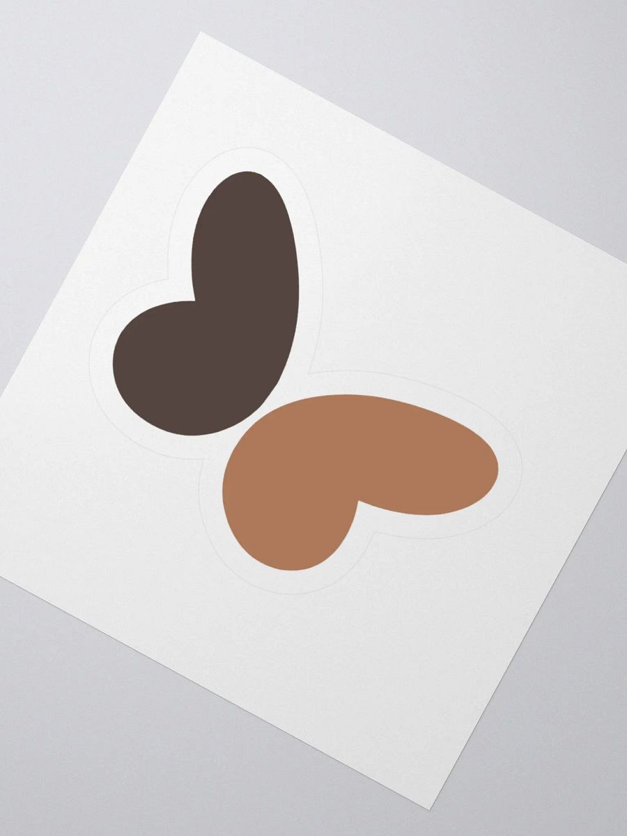 Artistic brown-color themed butterfly kiss-cut sticker product image (4)