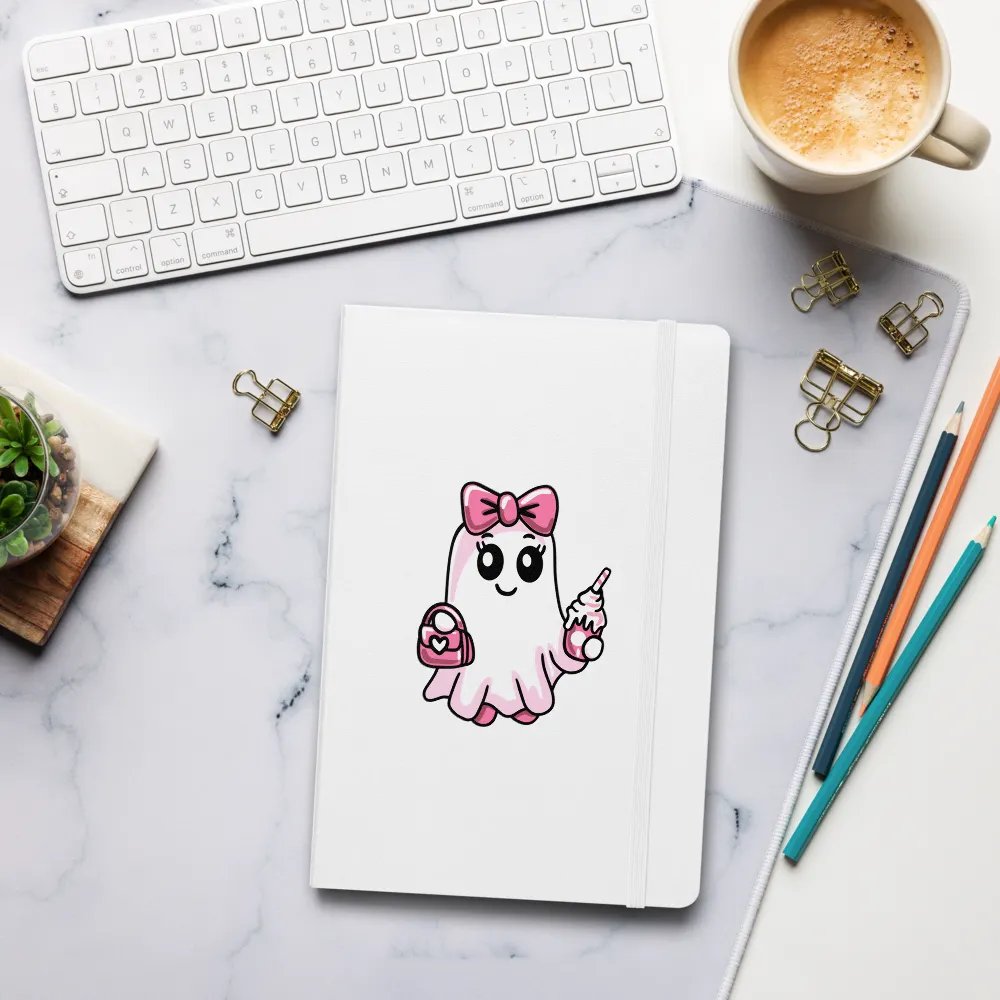 Cute Ghost Hardcover Bound Lined Notebook product image (8)