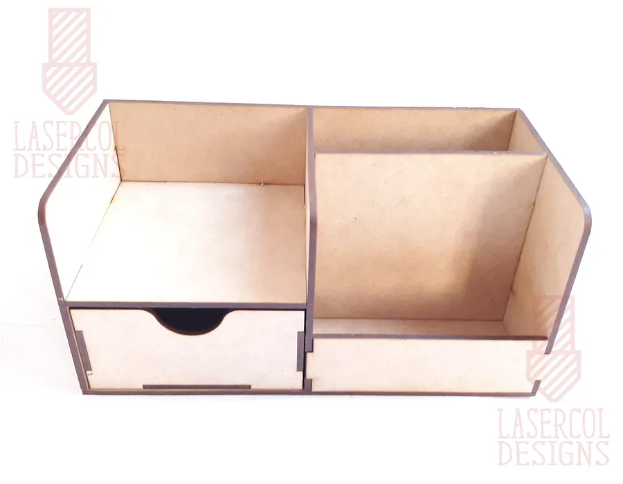 Desk Organizer with drawer - Laser Cut Files product image (6)