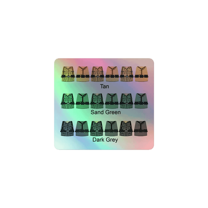 Lego minifigure World War II sticker sheet product image (1)
