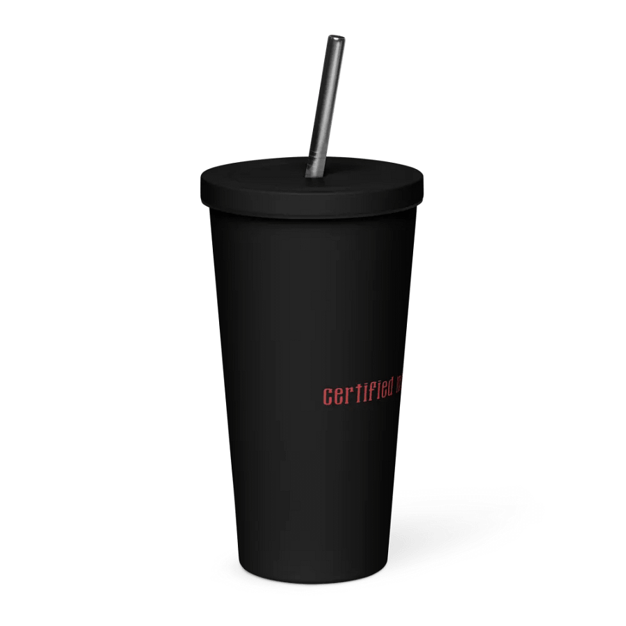 Certified Monster Romancer Tumbler with Straw - Black product image (4)