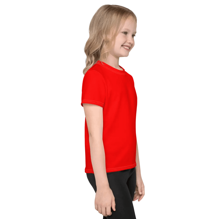 Kids Plain Color Red T-Shirt product image (4)